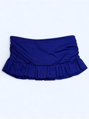 Liz Claiborne Drop Waist Ruffle Hem Swim Skirt